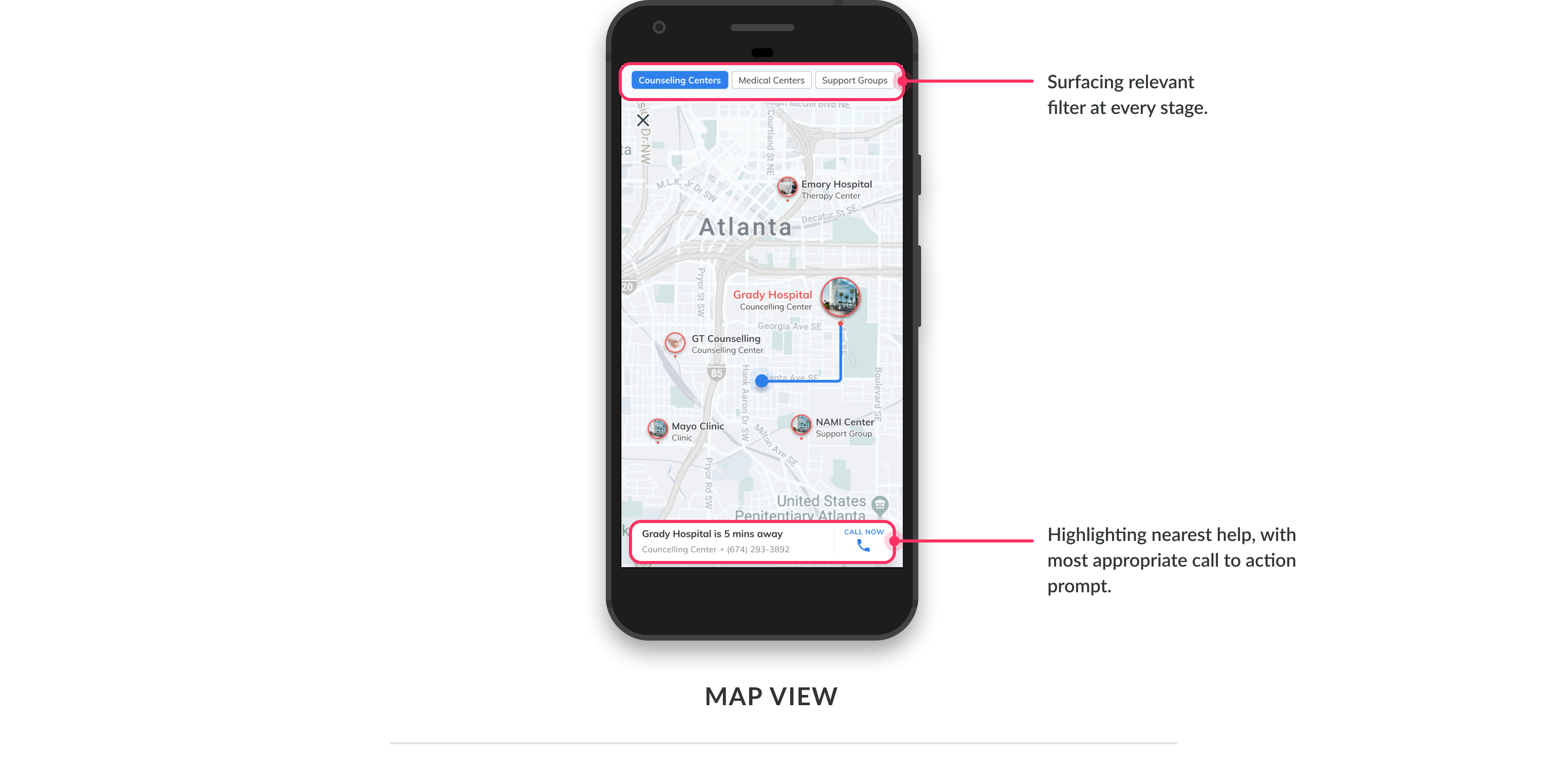Map view in app